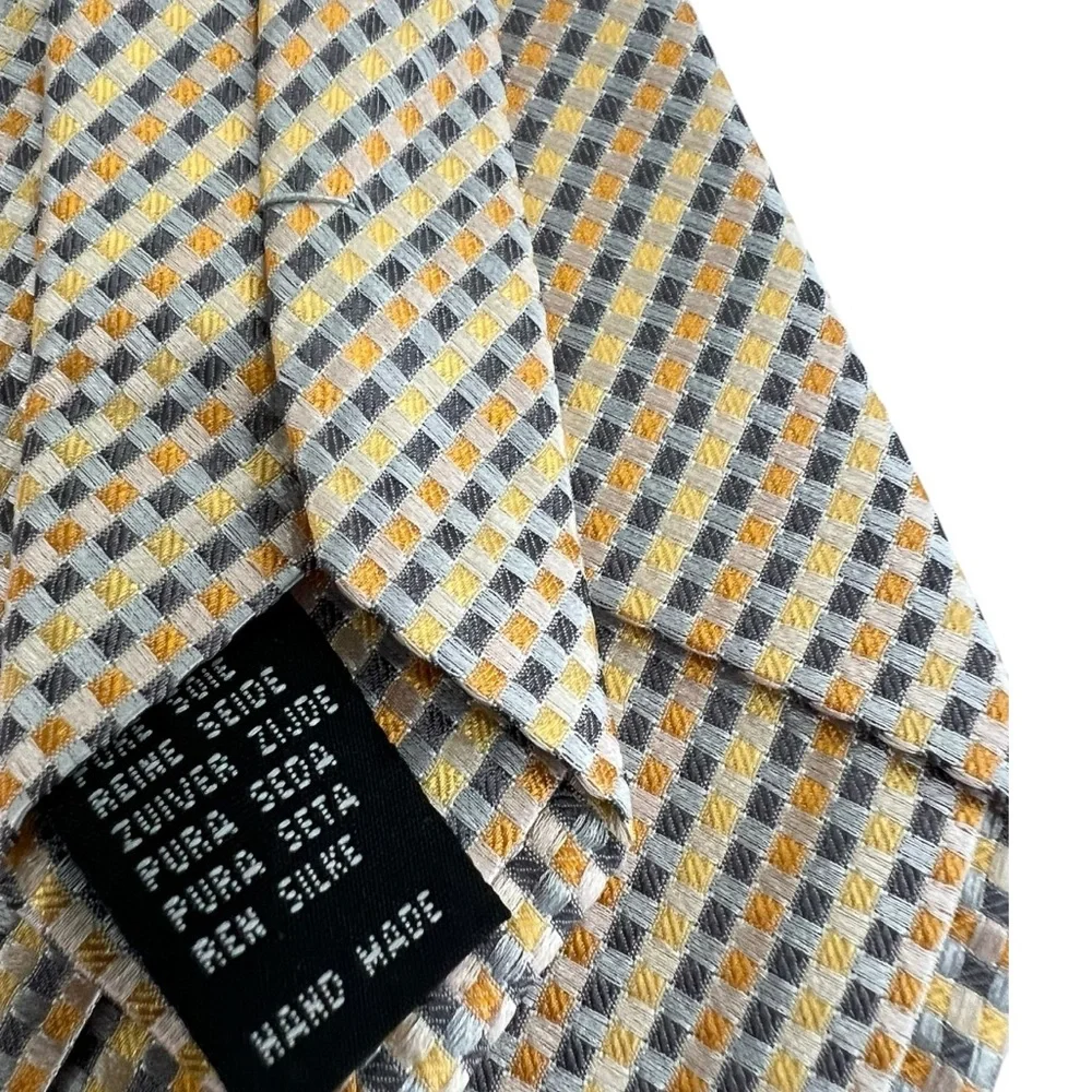 Paul Malone Men's Printed Pointed Silk Neck Tie Multicolor One Size NWT